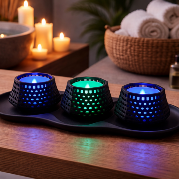 Dekoratif Delikli Mumluk Seti (3’lü)